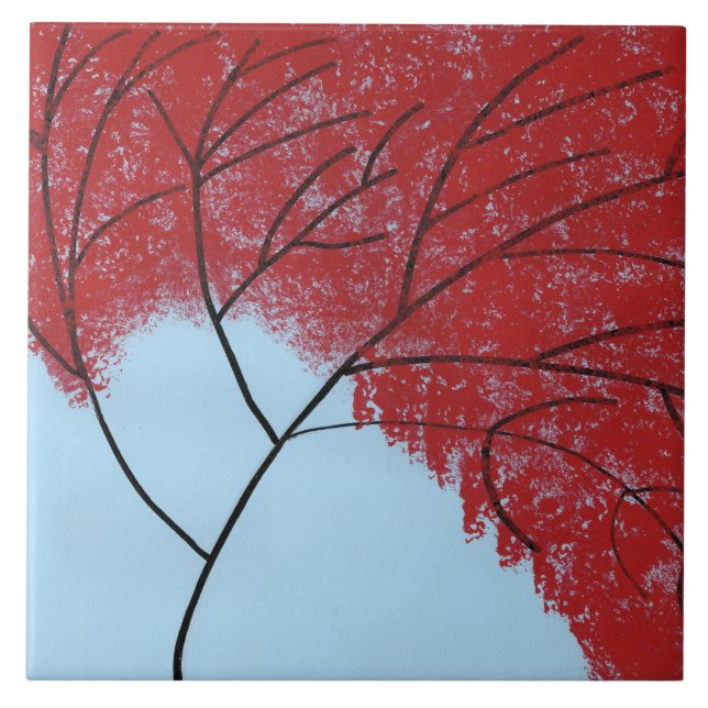 Roter Baum Fliese (Vorderseite)