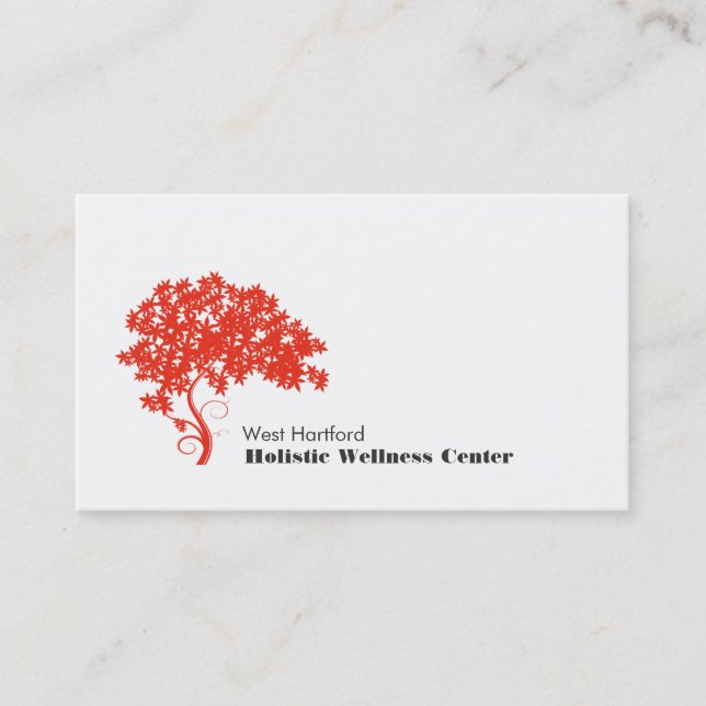 Roter Baum Holistische und alternative Gesundheit Visitenkarte (Vorderseite)