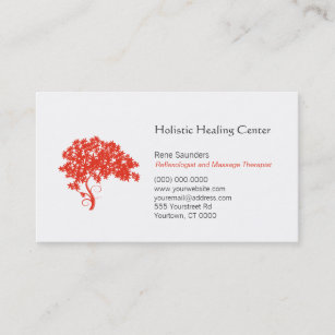 Roter Baum Holistische und natürliche Heilung Visitenkarte