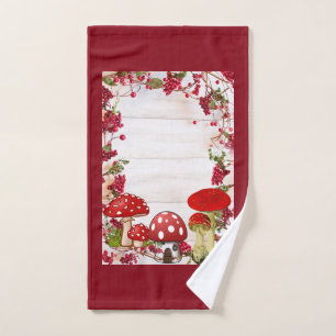 Roter Beeren-Garten Fliegenpilz Kinder Handtuch