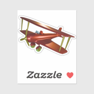 Roter Bi-Flugzeug Popcorn Anime-Aufkleber Aufkleber