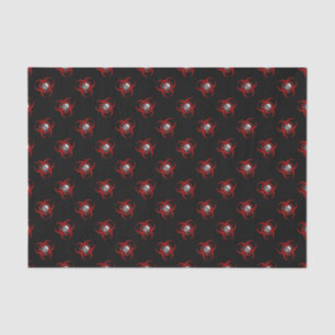 Roter Biogefährdung-Schädel Seidenpapier