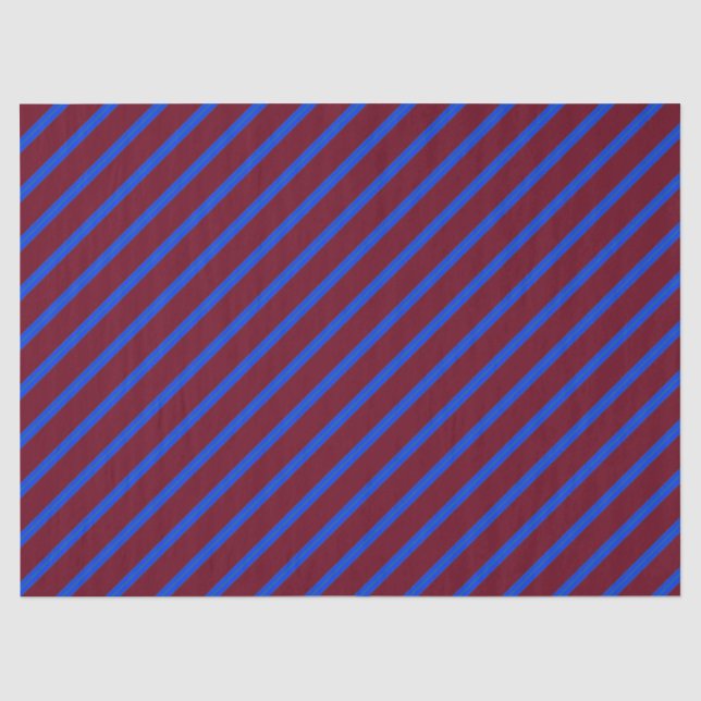 Roter Blaue Diagonalstreifen Seidenpapier (Vorderseite)