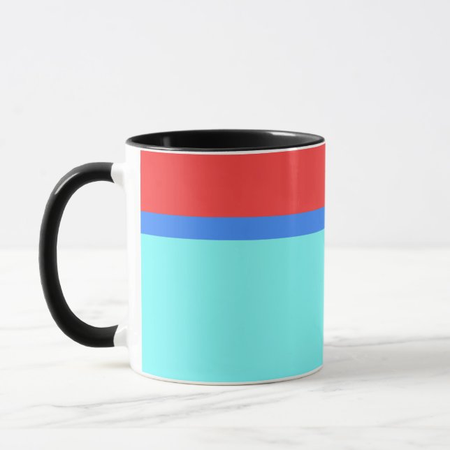 ROTER BLAUER AQUA STRIPE TASSE (Links)