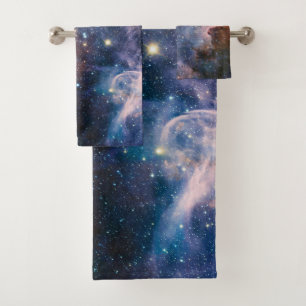 Roter & Blauer Carina-Nebel Hubble-Teleskop Badhandtuch Set