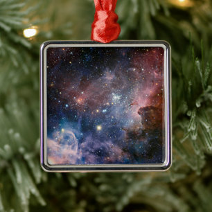 Roter & blauer Carina-Nebel Hubble-Teleskop Ornament Aus Metall