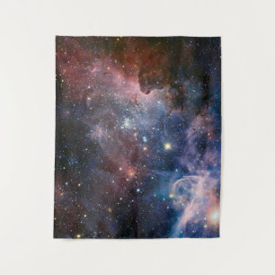 Roter & blauer Carina-Nebel Hubble-Teleskop Wandteppich