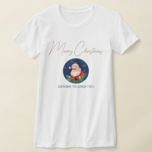 Roter blauer Santa passend einzigartiges Weihnacht T-Shirt