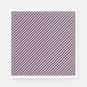 Roter Blauer Streifen 4. Juli Napkin Serviette