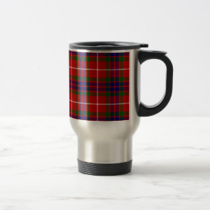 Roter blauer und grüner Clan Fraser Tartan Reisebecher