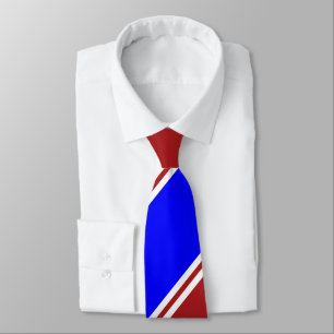 Roter blauer und weißer Regimentsstreifen Krawatte
