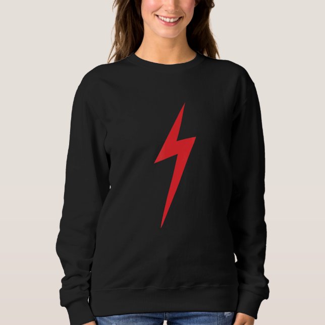 Roter Blitz elektrischer Stürm Graphic Sweatshirt (Vorderseite)