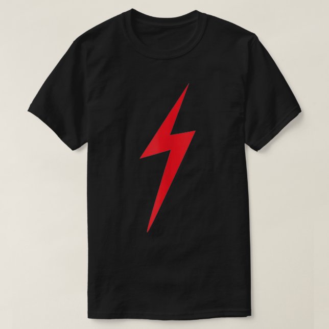 Roter Blitz elektrischer Stürm Graphic T-Shirt (Design vorne)