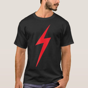 Roter Blitz elektrischer Stürm Graphic T-Shirt