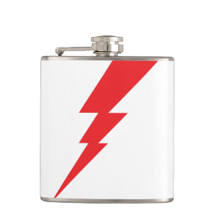 Roter Blitzstrahl Flachmann
