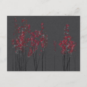 Roter Blossom Wald Postkarte