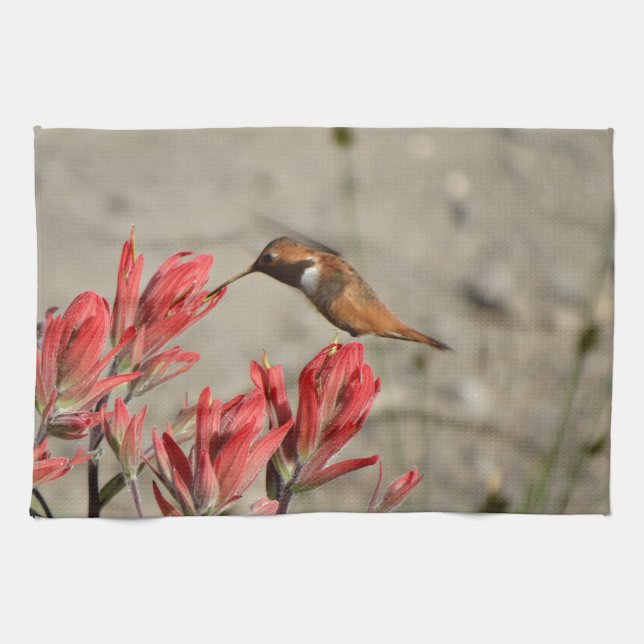 Roter Blume Küchentuch (Horizontal)