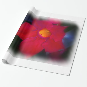 Roter Blume Wein auf weißem Groß Geschenkpapier