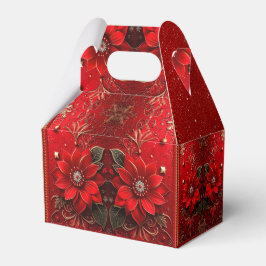 Roter Blumen-Feiertagsgeschenkkarton Geschenkschachtel