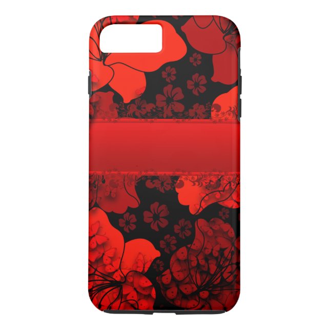 Roter Blumen-Telefon-Kasten-Entwurf Case-Mate iPhone Hülle (Rückseite)