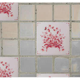 Roter Blumenstrauch-Toile inspirierter Dekorfliese Fliese