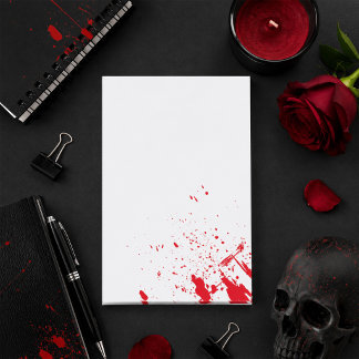 Roter Blut-Spritzer Post-it Klebezettel