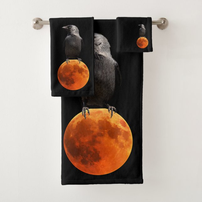 Roter Blütenmond und Raven Bath Set (Insitu)