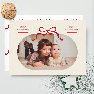 Roter Bogen Fröhlichste Weihnachten Oval Foto Flac
