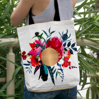 roter Boho-Bouquet-Kupfermonogramm-Trendsetter