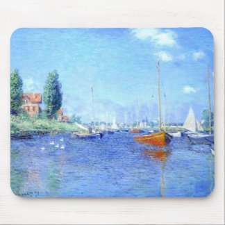 Roter Boots-Wasser-Strand Monet Mousepad