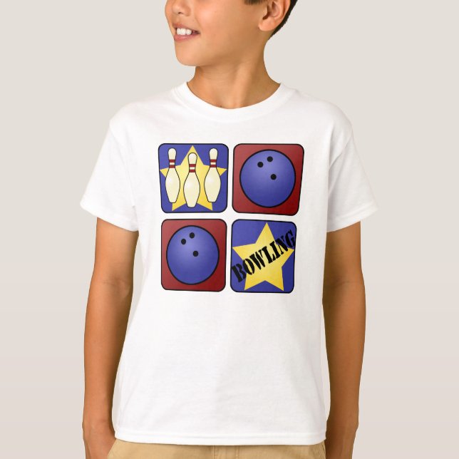 Roter Bowling T-Shirt (Vorderseite)