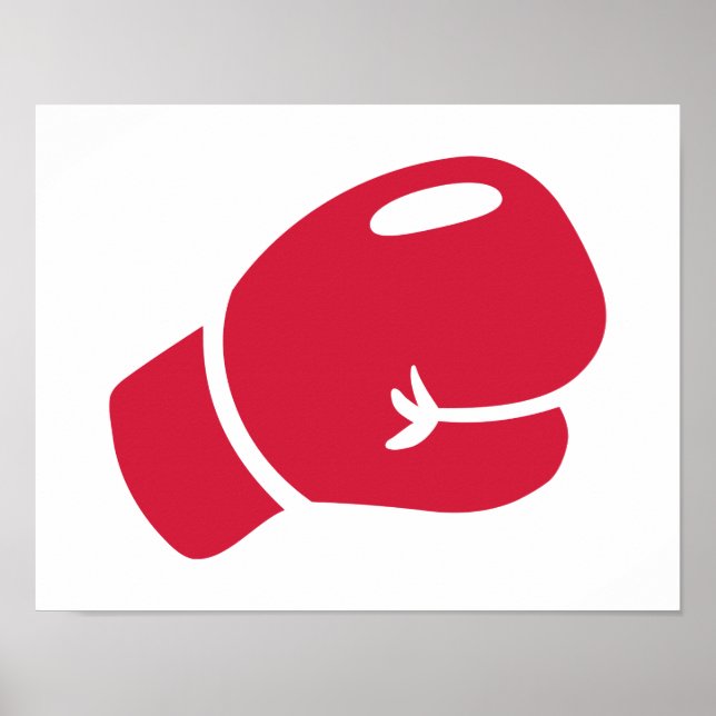 Roter Boxhandschuh Poster (Vorne)