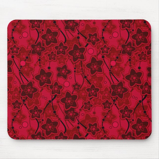 Roter brauner, rustikaler Modedesign Retro Mousepad (Vorne)