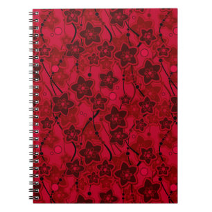 Roter brauner, rustikaler Modedesign Retro Notizblock