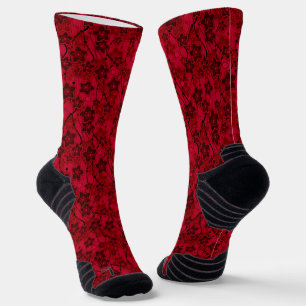 Roter brauner, rustikaler Modedesign Retro Socken
