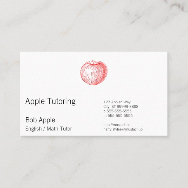 Roter Briefbeschwerer Apple Süßigkeits-Apples Terminkarte (Vorderseite)