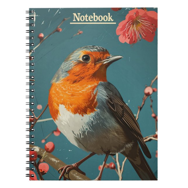 Roter Brustvogel Notizblock (Vorderseite)