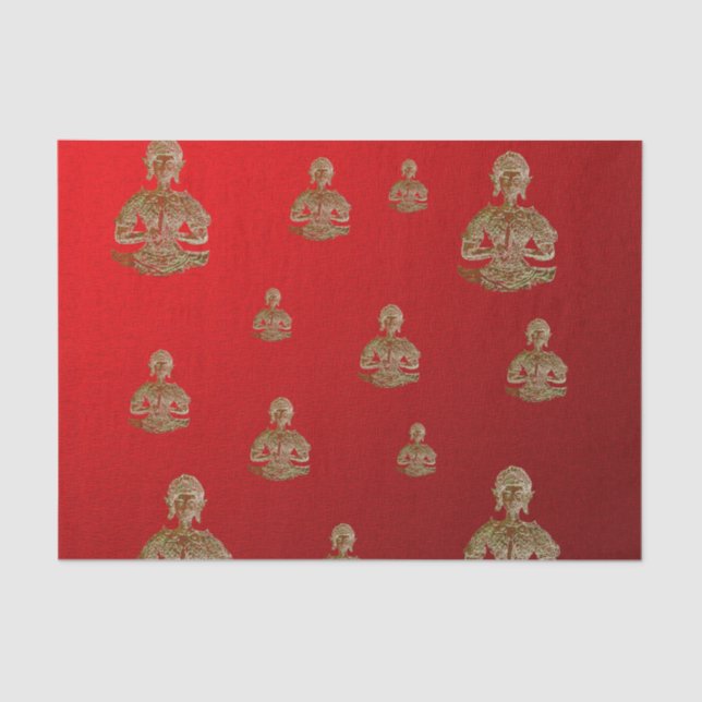 roter Buddha Seidenpapier (Vorderseite)