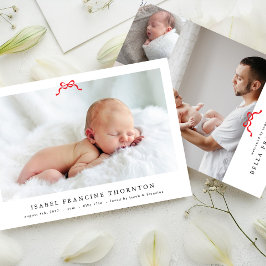 Roter Bug Foto Weihnachtsbaby Ankündigung