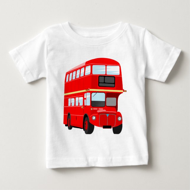 Roter Bus Baby T-shirt (Vorderseite)