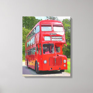 ROTER BUS LEINWANDDRUCK