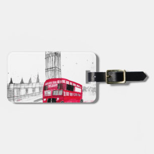 Roter Bus London Gepäckanhänger