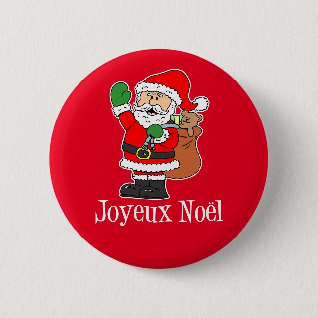 Roter Button für das Weihnachtsfest im Weihnachten (Vorderseite)