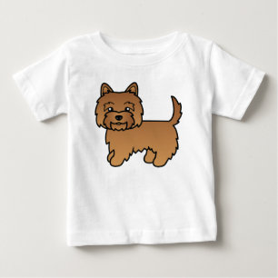 Roter Cairn Terrier Hund Süße Cartoon Zeichnung Baby T-shirt
