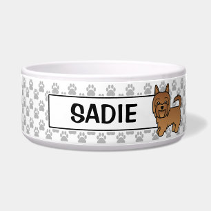 Roter Cartoon Australian Terrier Napf