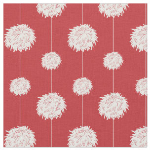 Roter Chef Pom Pom Muster Stoff