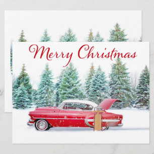 Roter Chevrolet Weihnachten  