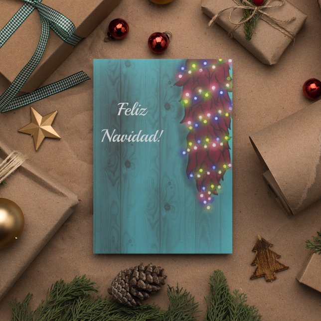 Roter Chile Ristra an der blauen Tür Weihnachtsbel Einladung (Von Creator hochgeladen)