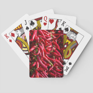 Roter Chili in der Stadt Kalocsa Spielkarten