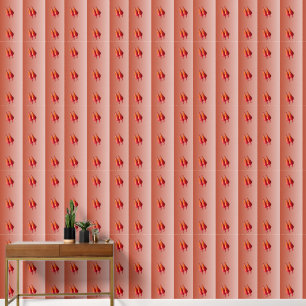 Roter Chili Paprikaschoten glattes Vinyl Tapete ve